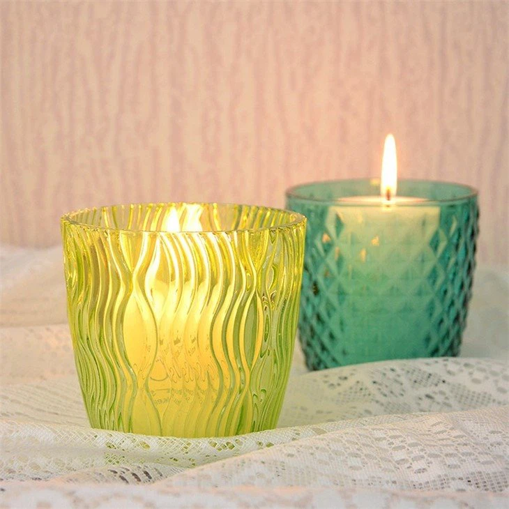 cut glass candle jars candle holder 4