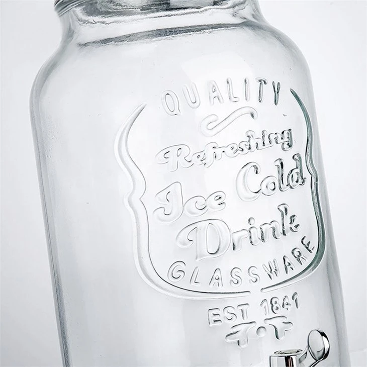 3l Glass Beverage Dispenser With Lid