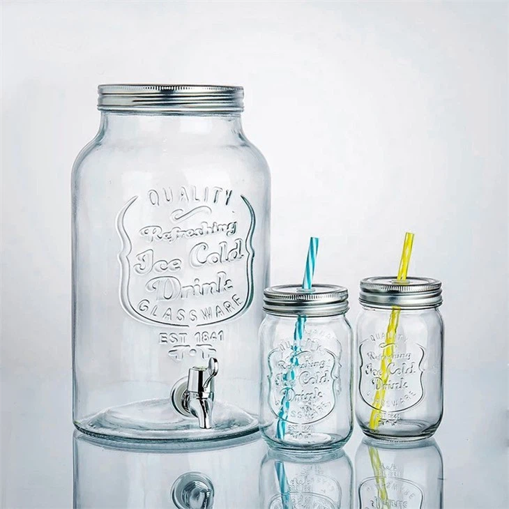 Glass Water Dispenser With Lid