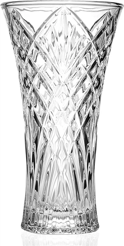 Priehľadná krištáľová váza