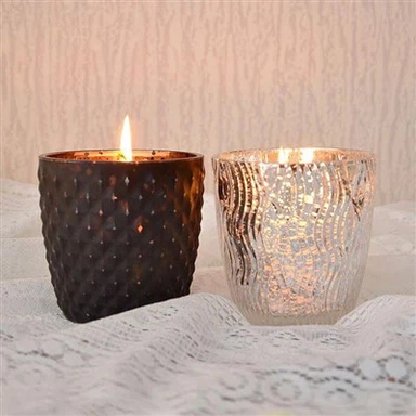 Strieborné sklenené svietniky