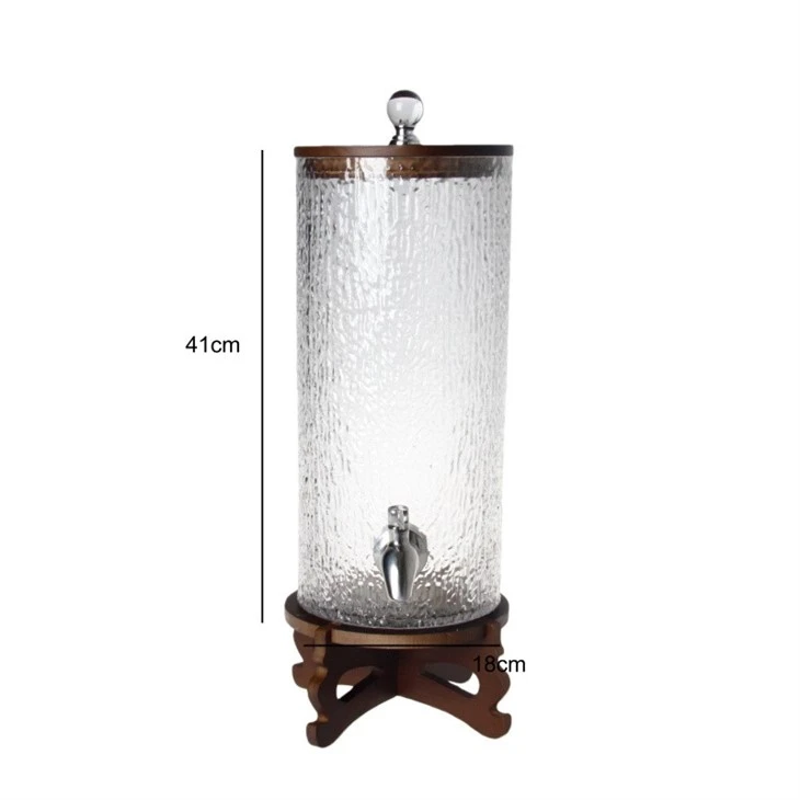 Cylindrical Tree-Textured Glass Dispenser suppliers