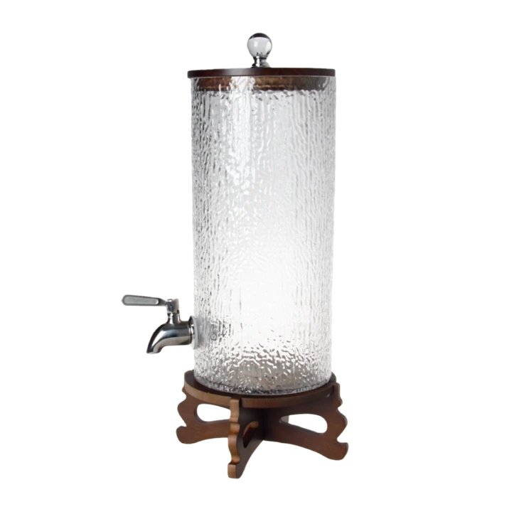 Cylindrical Tree-Textured Glass Dispenser best