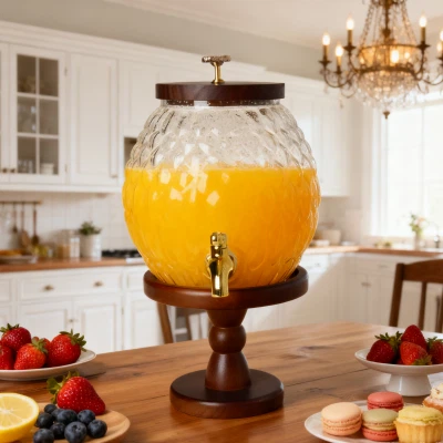 Geometrická guľa: Karafa so vzorom diamantového{0}}skleneného skla